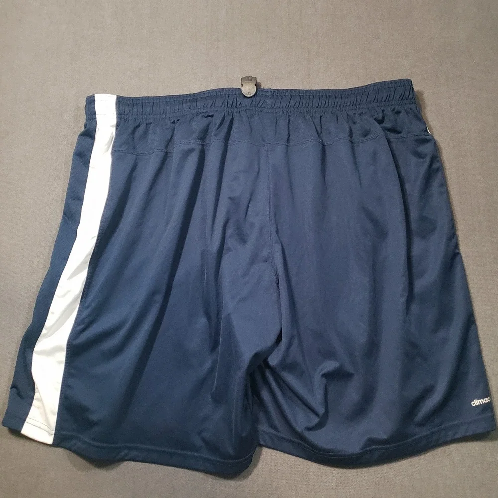 Adidas Athletic Shorts Mens 3XL Navy Blue Climacool Mesh Striped Performance